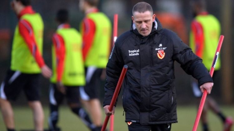 Jörg Böhme als Co-Trainer auf dem Trainingsgelände am Stadion der Freundschaft in Cottbus