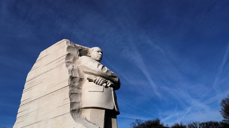 Das Martin-Luther-King-Denkmal in Washington. Seit Mitte der 1980er-Jahre wird jeden dritten Januar-Montag des Bürgerrechtlers mit einem Feiertag gedacht.
