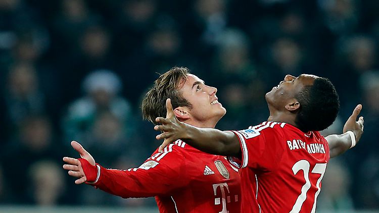 Mario Götze und David Alaba freuen sich über einen gelungenen Start in die Rückrunde.