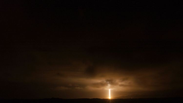 Düsterer Anblick: Eine amerikanische "Minuteman"-Rakete beim Start.