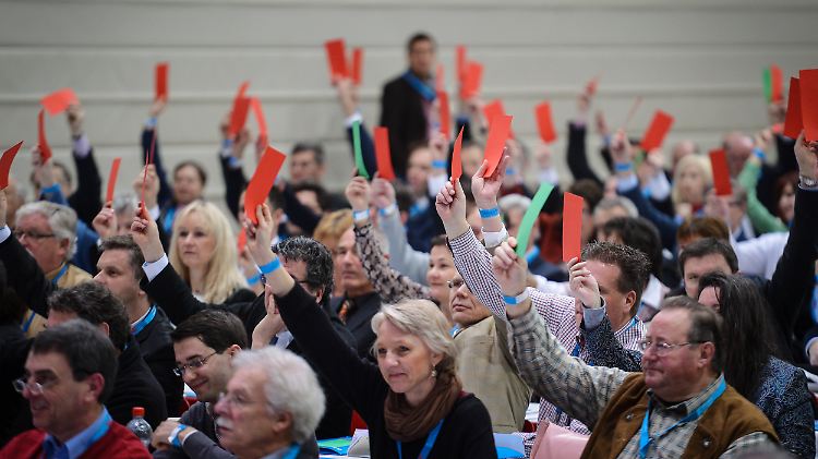 Rot heißt Nein - aber eine Dagegen-Partei will die AfD natürlich nicht sein.
