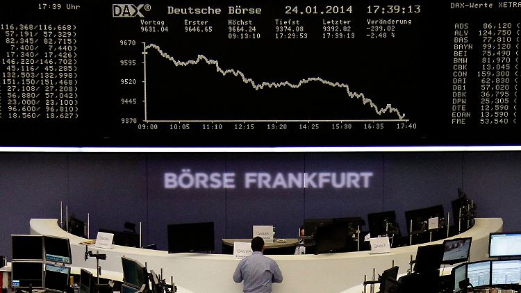Schon bessere Tage gesehen: Die Dax-Kurve von Ende vergangener Woche.