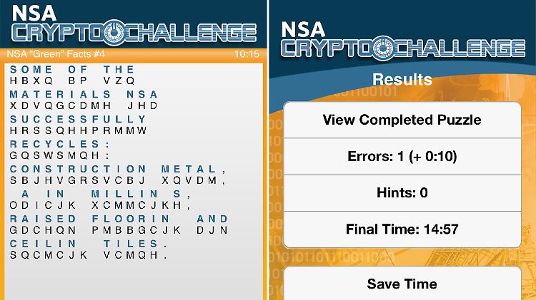 Die App CryptoChallenge sieht zwar schrecklich aus, das Dechiffrieren macht aber tatsächlich Spaß.