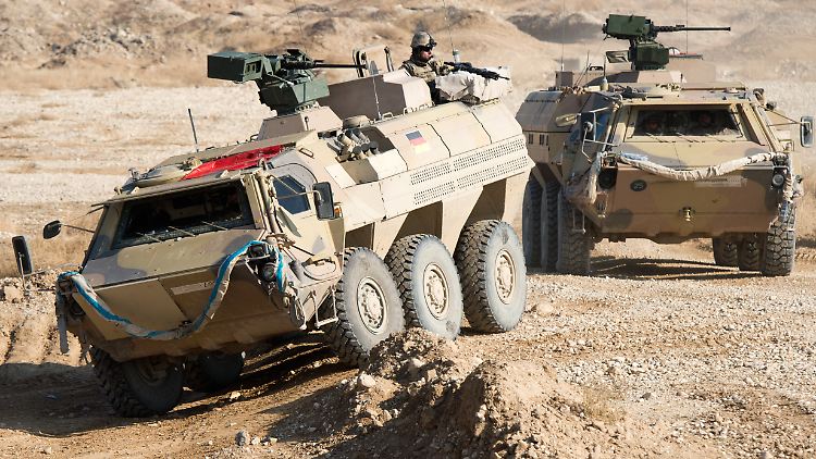 Fuchs-Radpanzer während einer Übung vergangenen Dezember im Camp Marmal in Masar-i-Scharif, Afghanistan. 