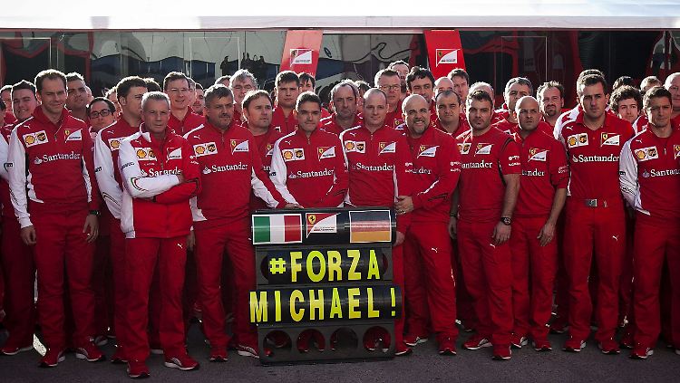 Das Ferrrari-Team sendet jeden Tag Genesungswünsche nach Grenoble.