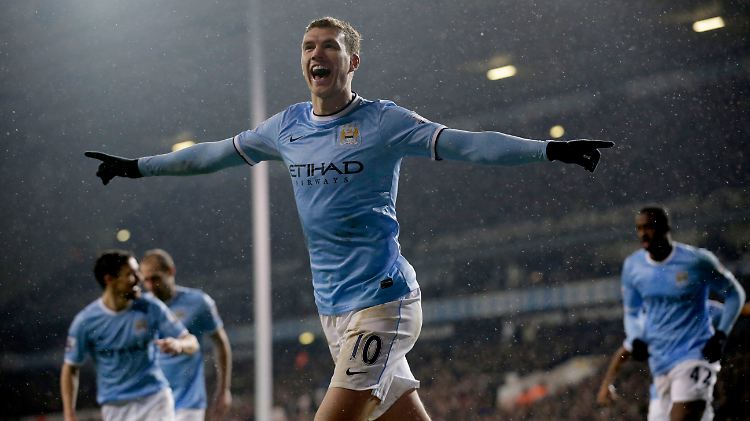 Ein Tor, ein Tor: Manchesters Edin Dzeko feiert.