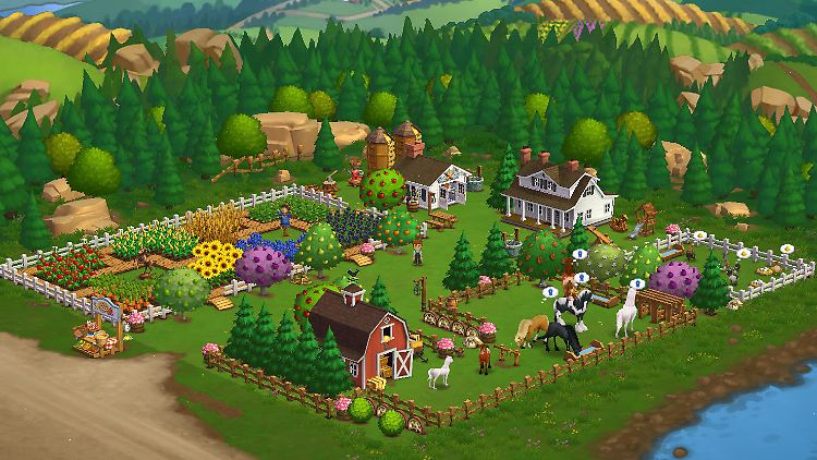 Szene aus dem Zynga-Computerspiel "Farmville 2".