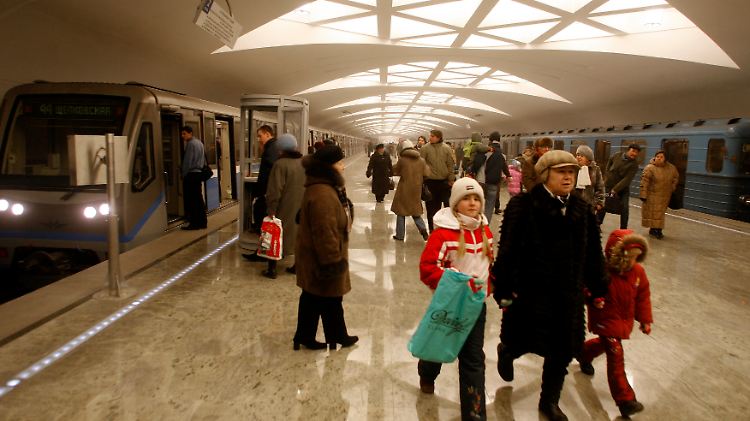 Moskauer Metro-Station Strogino.