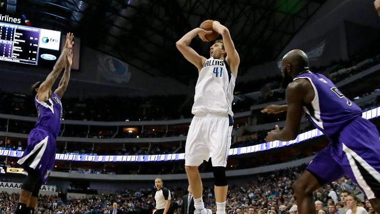 38 Punkte gegen Houston, 34 Punkte gegen Sacramento: Nowitzki gehört derzeit zu den heißesten Shootern in der NBA.
