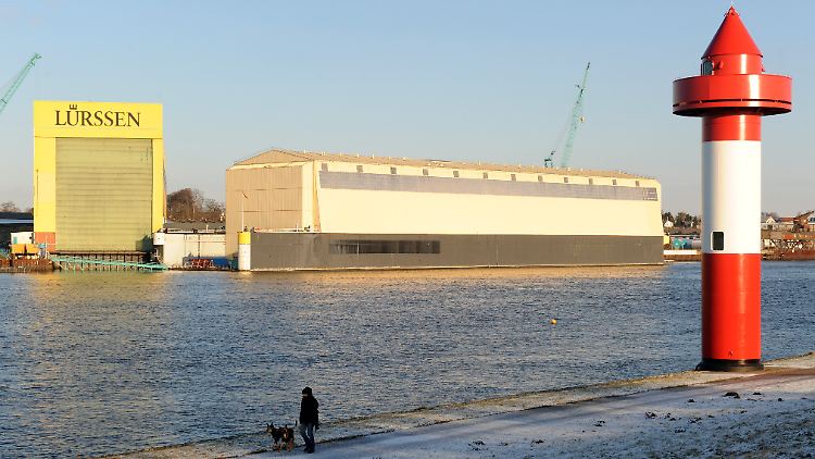 Die Lürssen-Werft in Bremen.