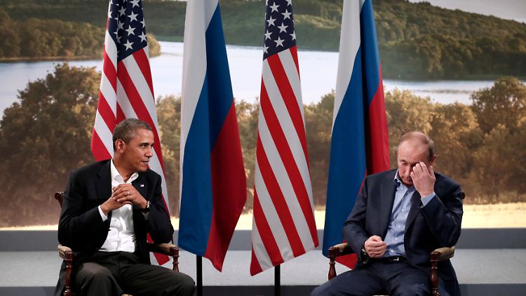 Wer zuerst zwinkert, hat verloren: Obama und Putin beim G8-Gipfel im Juni 2013 in Nordirland.