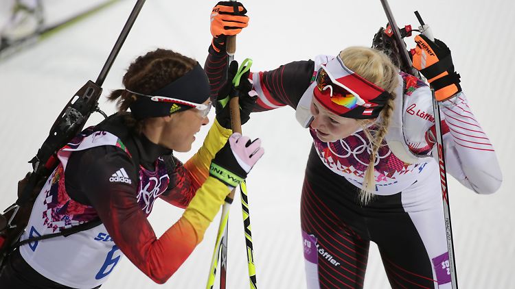 Ex-Skilangläuferin Evi Sachenbacher-Stehle war überraschend beste Deutsche im Biathlon-Sprint.