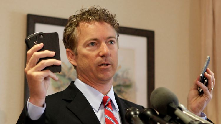 Rand Paul, entschlossen.