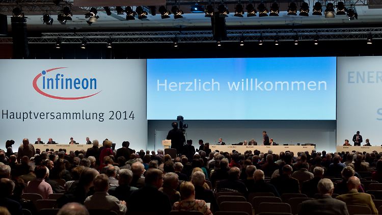 Aktionärstreffen im ICC München: Infineon liefert Chips für Bereiche wie Energieeffizienz, Mobilität und Sicherheit.