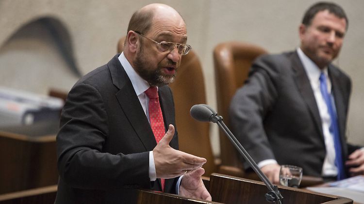 Auftritt mit Folgen: Martin Schulz während seiner Rede im israelischen Parlament.