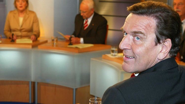 Bei der Elefantenrunde im September 2005 erlebte die Republik einen aufgekratzten Gerhard Schröder.