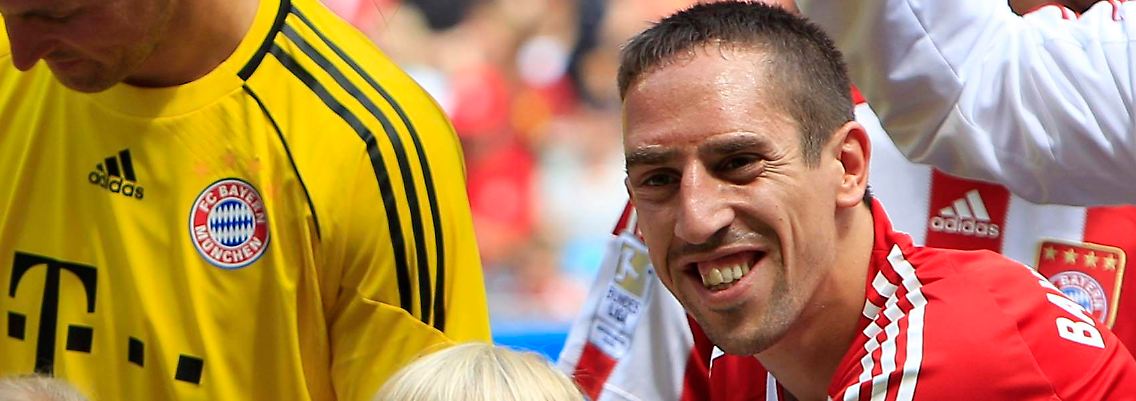 Da lacht er: Franck Ribéry.
