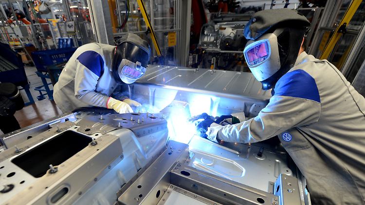 Produktion im VW-Nutzfahrzeugwerk in Hannover.