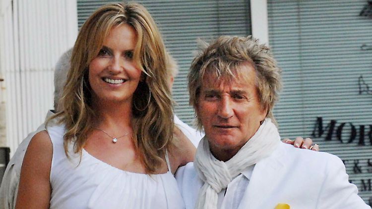 Sind "entzückt": Penny Lancaster und Rod Stewart.