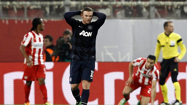 Torlos in Athen: Wayne Rooney und Manchester United.