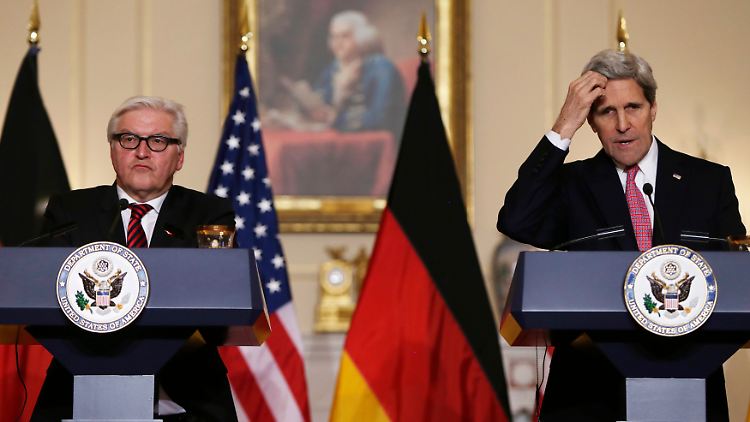Außenminister Frank-Walter Steinmeier zu Besuch bei seinem US-Kollegen John Kerry.
