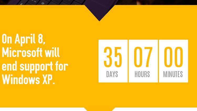 Die Uhr für Windows XP tickt.