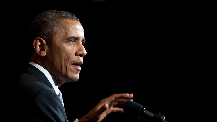 Barack Obama bei einem Parteikongress. Kritiker finden seinen Ton gegenüber Russland zu zurückhaltend.