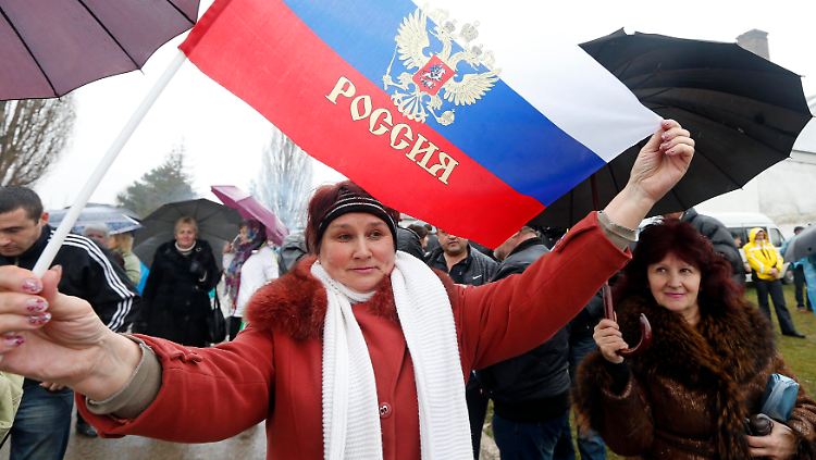 Pro-russische Stimmung in Simferopol.