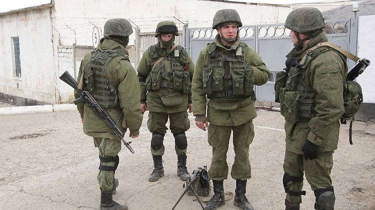 Russische Einsatzkräfte auf der Krim.