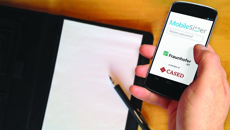 MobileSitter vom Fraunhofer SIT soll Passwörter auf Smartphones besonders sicher aufbewahren.