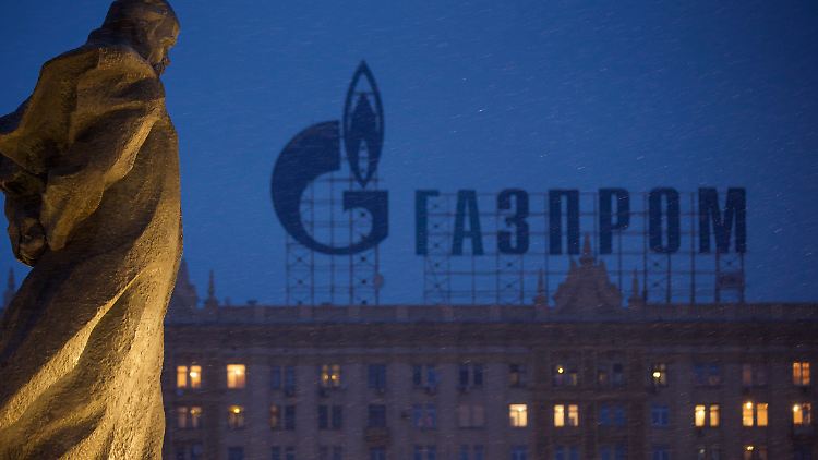 Gazprom-Werbung in der Ukraine: Kiew ist vollkommen von Lieferungen aus Russland abhängig, die EU nicht.