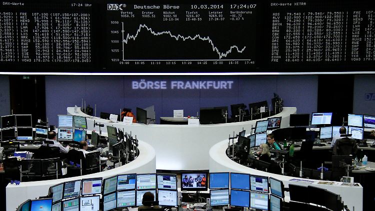 Der Dax zu Wochenbeginn: Sein Tagestief markiert der Leitindex am Nachmittag.
