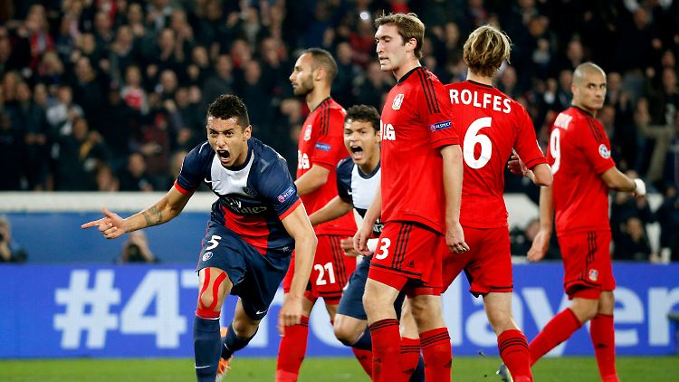 Nur sechs Minuten nach der Bayer-Führung glich Marquinhos für Paris St. Germain aus. Danach war der Favorit besser im Spiel.