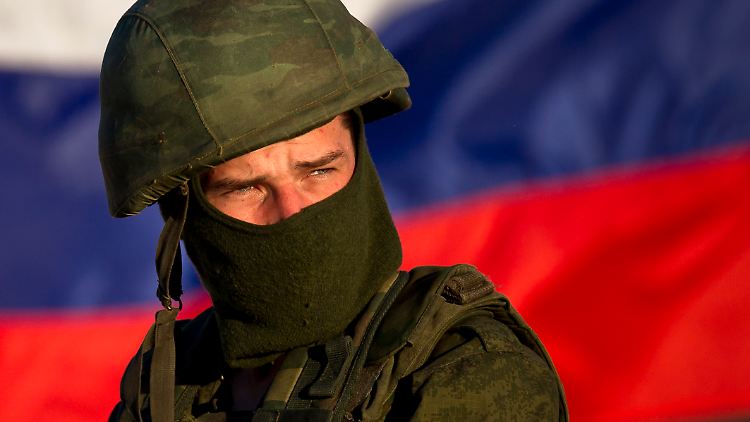 Pro-Russischer Soldat auf der Krim.