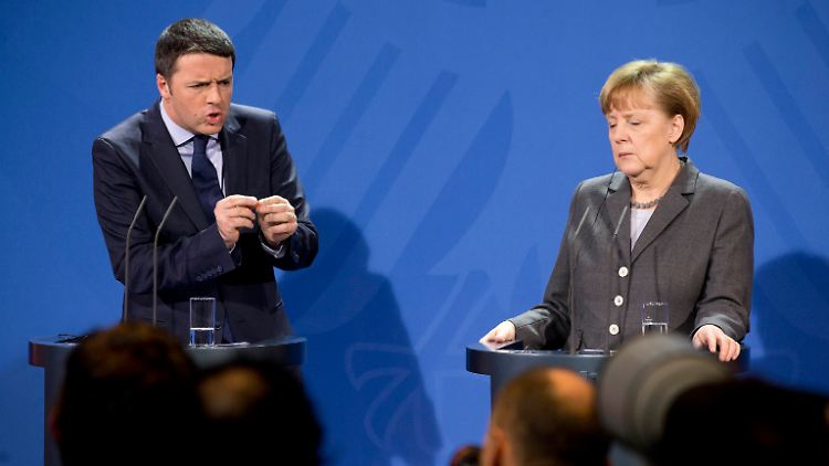 Matteo Renzi ist noch neu auf diplomatischem Parkett. Von Angela Merkel erhält er beruhigende Worte.