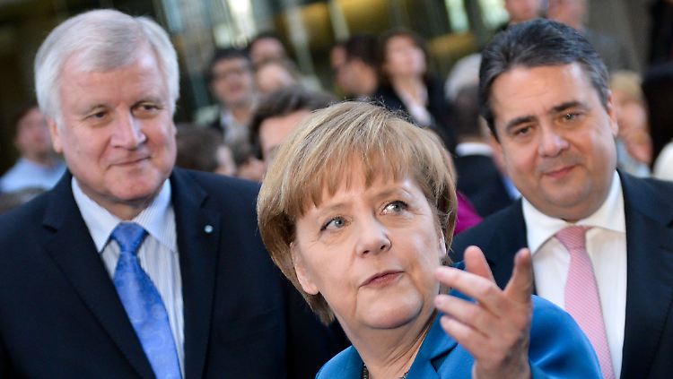 Kleine Runde statt Koalitionsausschuss: Seehofer, Merkel, Gabriel (v.l.)