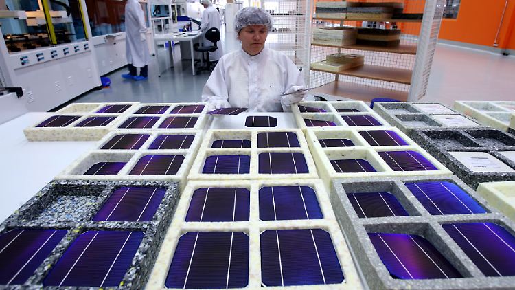 Solarzellen-Produktion im thüringischen Arnstadt