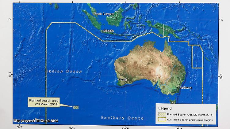 35.000 Quadratkilometer groß ist das Gebiet, in dem die australische Luftwaffe sucht.