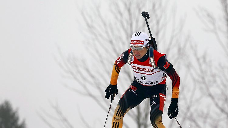 Starke 19 Plätze machte Andrea Henkel im letzten Verfolgungsrennen ihrer Karriere gut.
