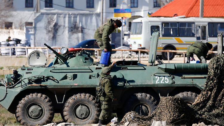 Die Marine-Basis in Feodosia war einer der letzten Stützpunkte des ukrainischen Militärs auf der Krim.