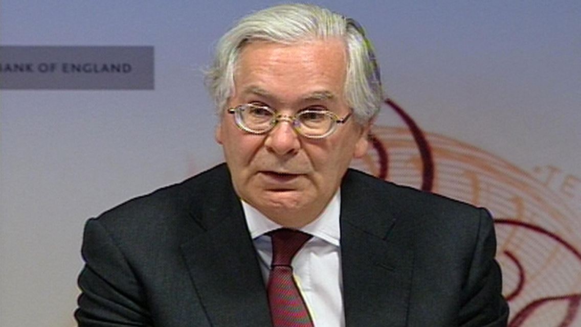 Mervyn King hat nicht viel Gutes zu berichten.