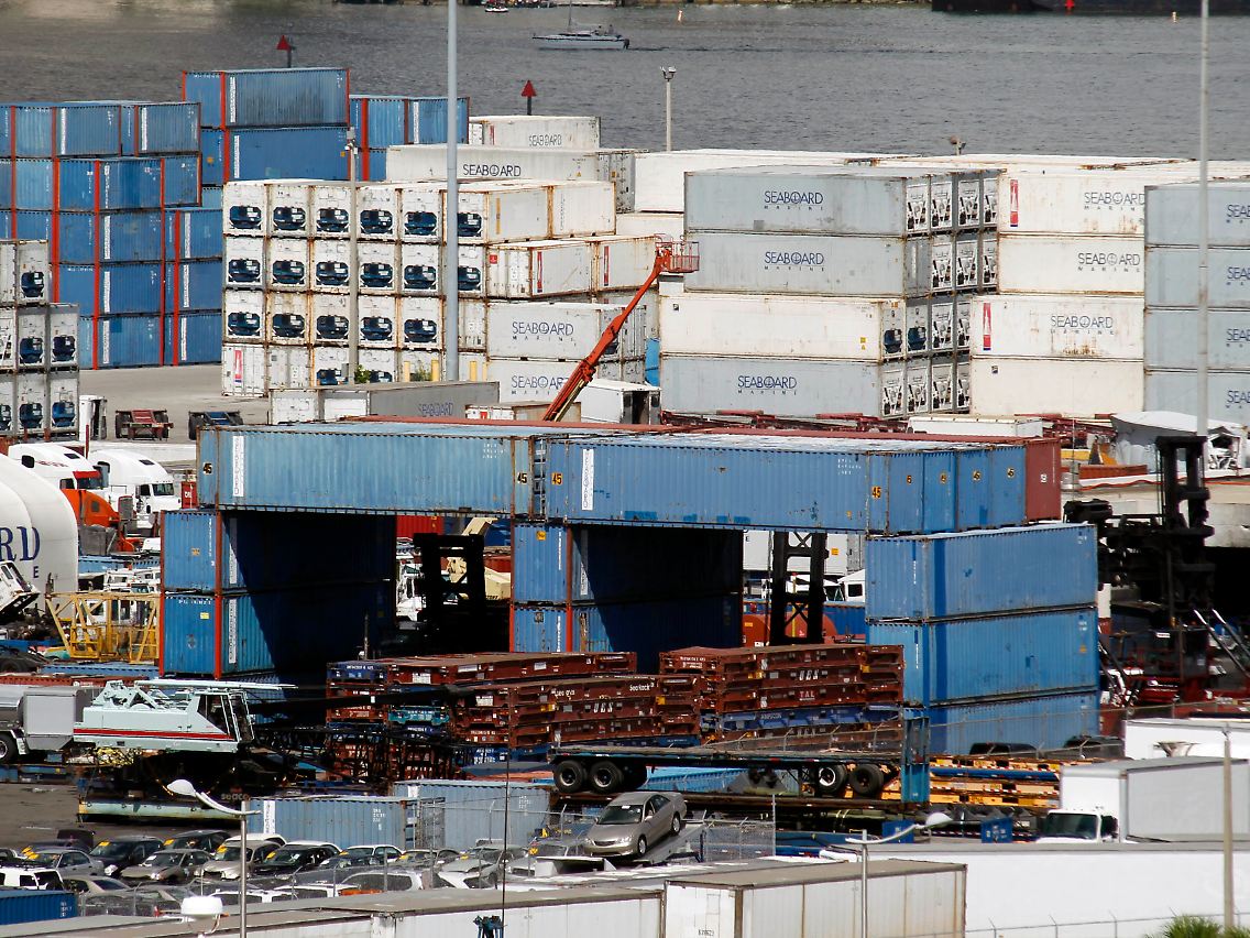 Am Hafen von Miami/Florida.