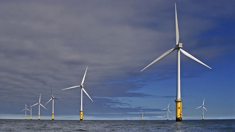 Offshore-Windpark vor der walisischen Küste.
