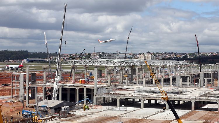 Die Baustelle des neuen Terminals in Sao Paulo im vergangenen September.