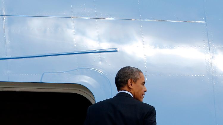 Obama flog von Rom nach Saudi-Arabien weiter.