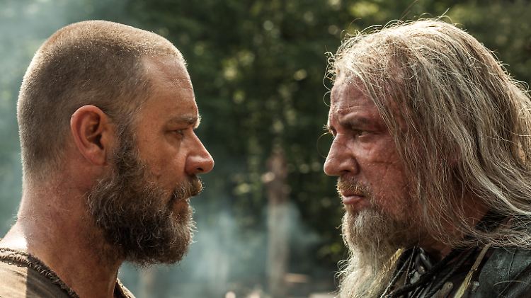 Noah (l.) mit seinem Widersacher und entfernten Verwandten Tubal-Kain.