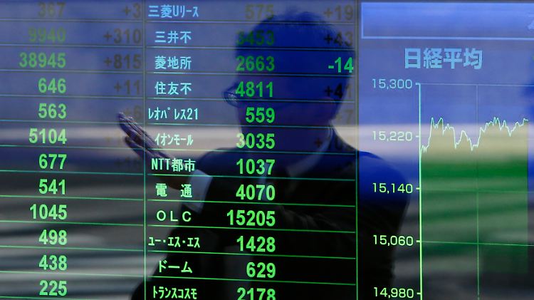 In Tokio geben die Kurse nach.