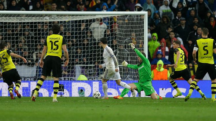 Weltfußballer gegen den BVB, 3:0: Cristiano Ronaldo setzt den Schlusspunkt im Viertelfinal-Hinspiel gegen Madrid.
