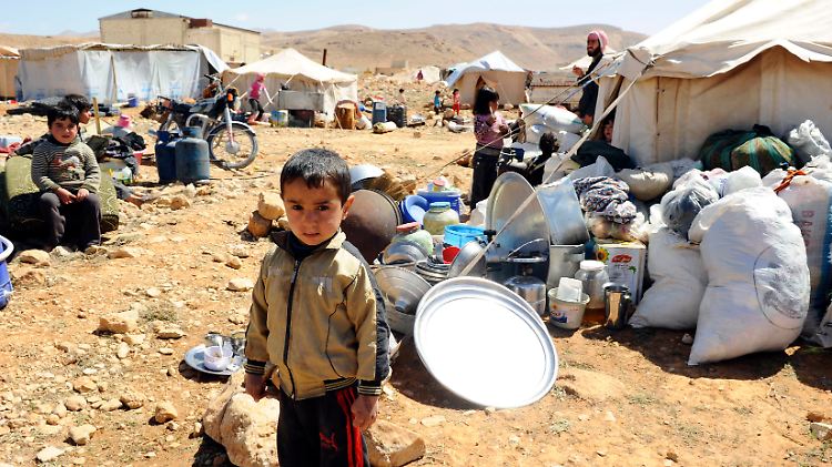 Erste Station Bekaa-Ebene im Osten des Libanon. Viele Flüchtlinge kommen nur mit ein paar Bündeln aus Syrien herüber.