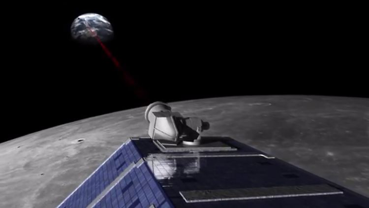 Computergrafik von Ladee,  kurz für "Lunar Atmosphere and Dust Environment Explorer".